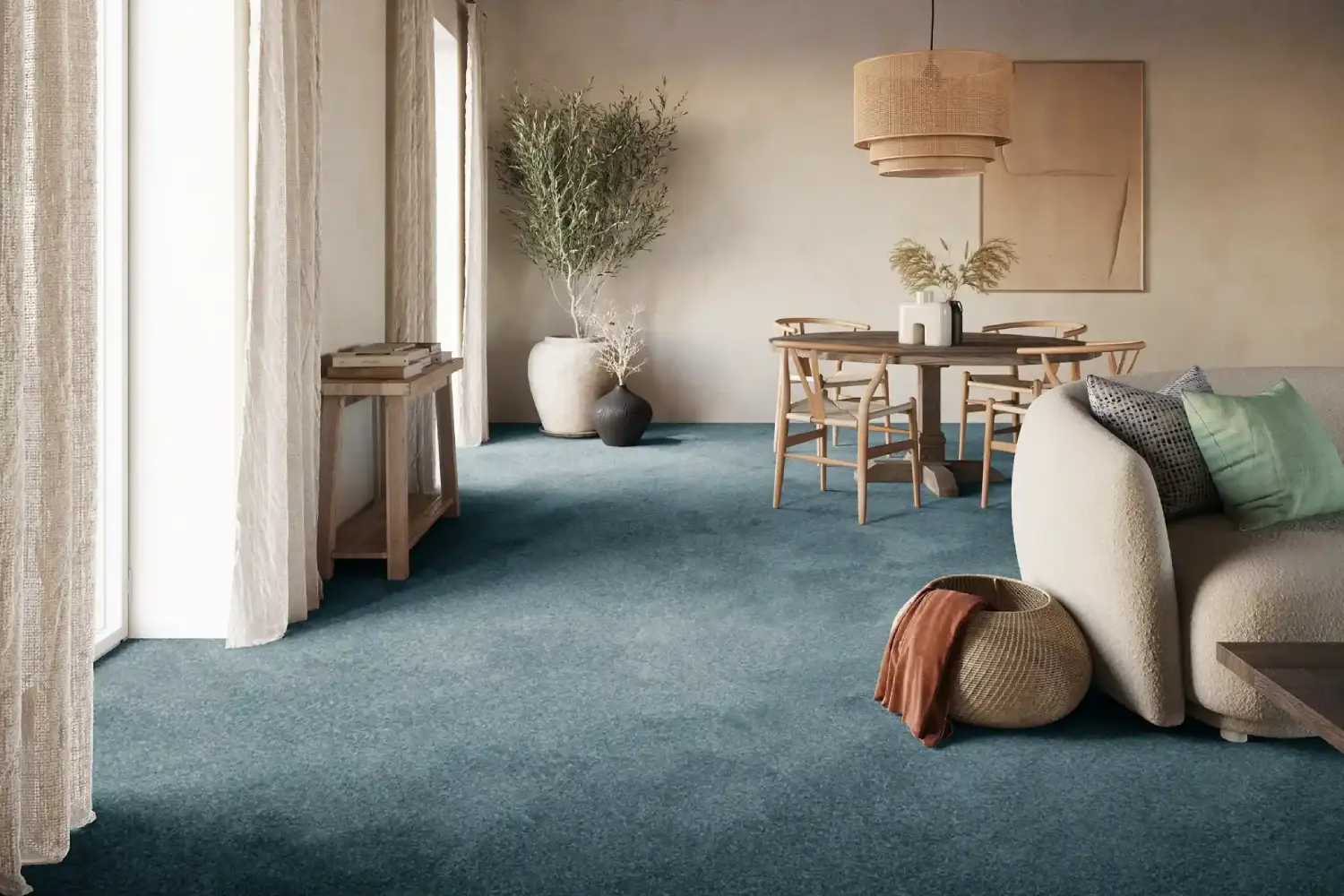Glow Wall to Wall Carpet-Blue