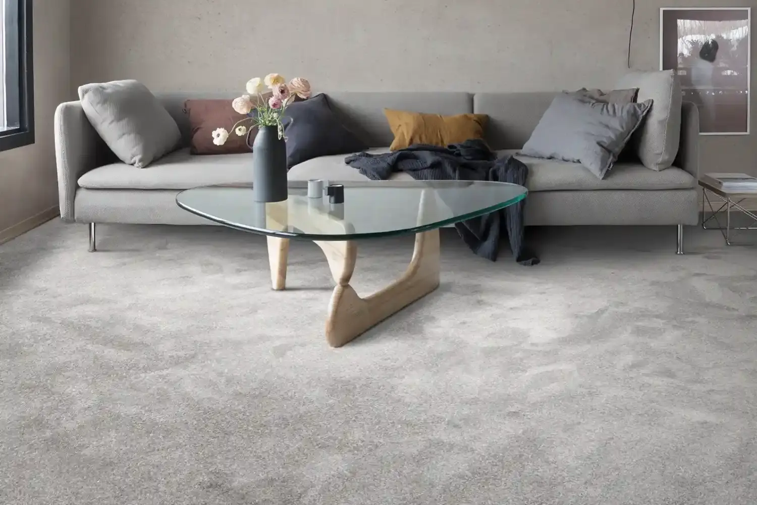 Glow Wall to Wall Carpet-Light Grey