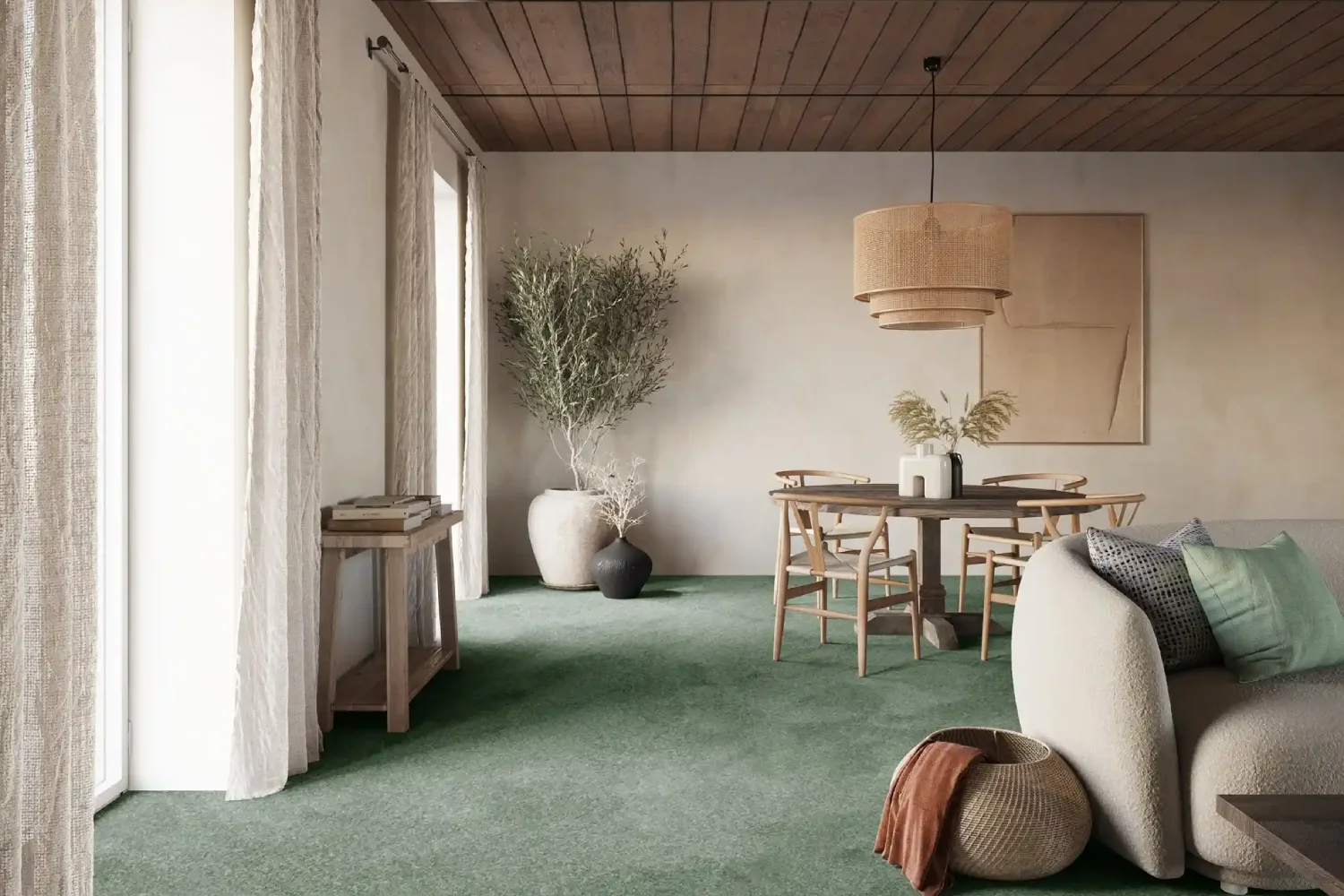 Glow Wall to Wall Carpet-Green