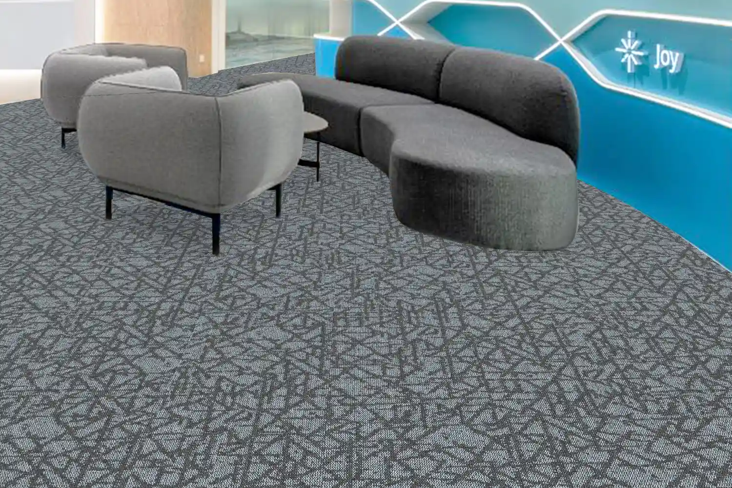 Flow Carpet Tiles-Blue